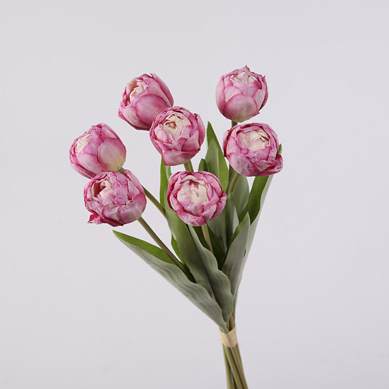 Bulk 17 inches Tall Retro Tulip Buds Bouquet Stems Silk Tulip Flowers Wholesale