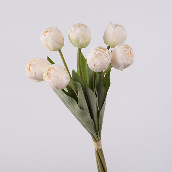 Bulk 17 inches Tall Retro Tulip Buds Bouquet Stems Silk Tulip Flowers Wholesale