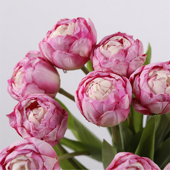 Bulk 17 inches Tall Retro Tulip Buds Bouquet Stems Silk Tulip Flowers Wholesale