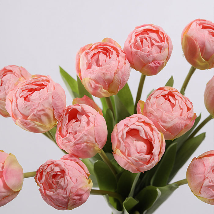 Bulk 17 inches Tall Retro Tulip Buds Bouquet Stems Silk Tulip Flowers Wholesale