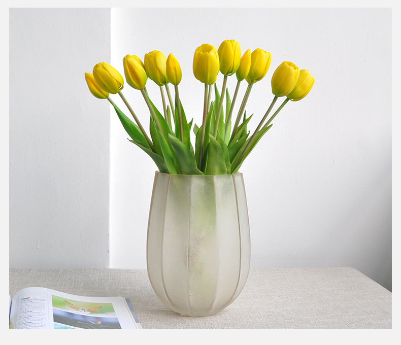Premium Real Touch Soft Latex Tulips Bouquet  - 15.7"