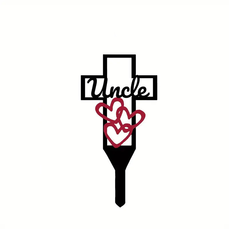 Bulk Cemetery Memorial Cross Stake Memorial Art Commemorative Graveyard Iron Stake Wholesale