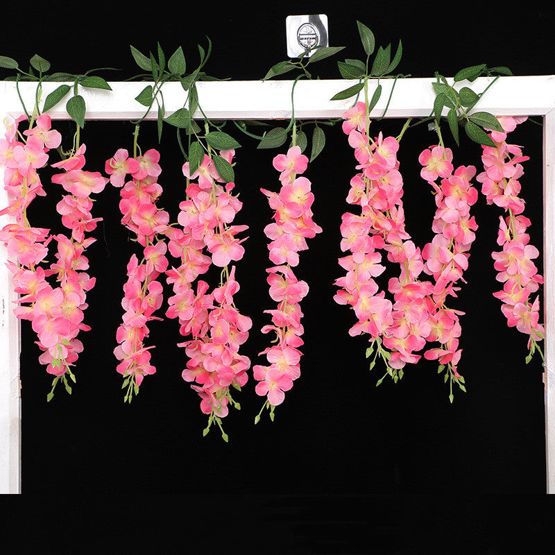 Bulk Exclusive Upgrade 7Ft Wisteria Artificial Garland Silk Wisteria Hanging Flowers for Wedding Arch Outdoor Ceremony Garden Porch Decor Wholesale