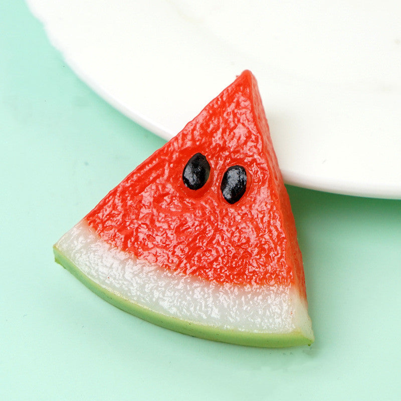 Lot de 10 tranches de fruits artificiels en vrac, simulation de fruits réalistes, décoration en gros 