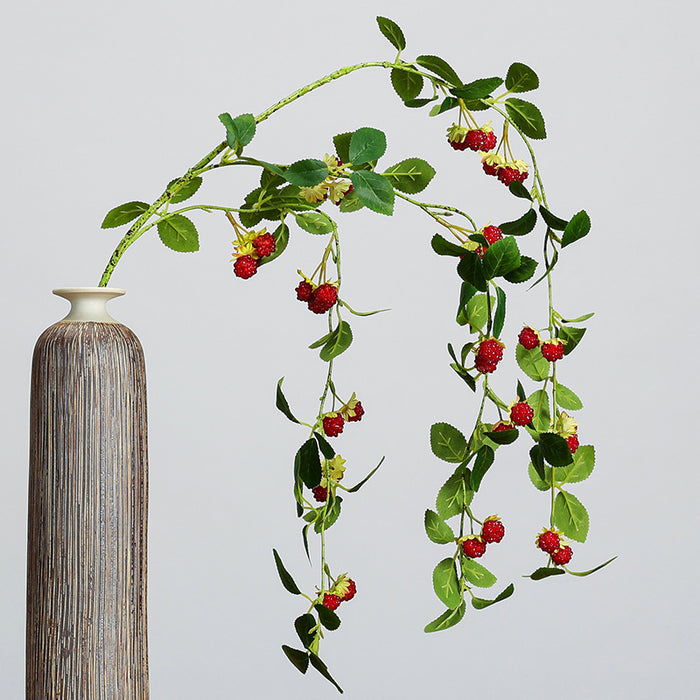 Bulk 43" Extra Long Weeping Raspberry Stems Artificial Fruit Berries Branches Wholesale