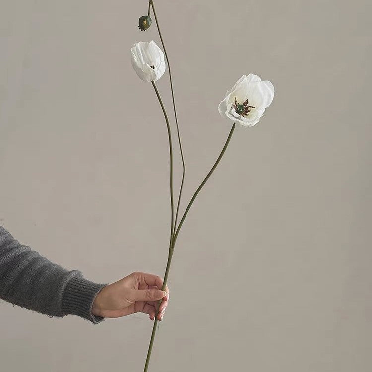 Bulk 2025 Newly Upgraded 23" Silk Poppy Stems for Autumn Decor Wholesale