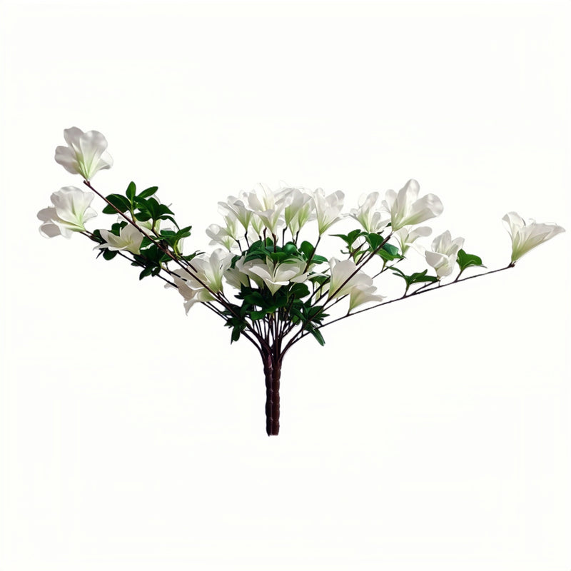 Bulk 2pcs Realistic Faux Azalea Hanging Flowers – UV Resistant & No Fade, Artificial Silk Blooms for Home, Garden, Balcony & Yard Wholesale