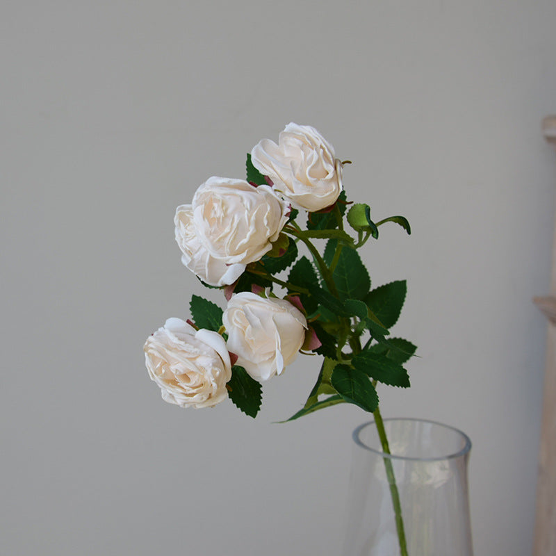 Bulk 17.3" Lifelike Artificial Mini Roses with Burnt Edge for Home Decor, Wedding Centerpieces, DIY Crafts Wholesale