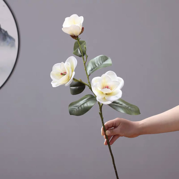 Bulk 30" Long Magnolia Stem Spray Faux Real Touch Magnolia Flowers Wholesale