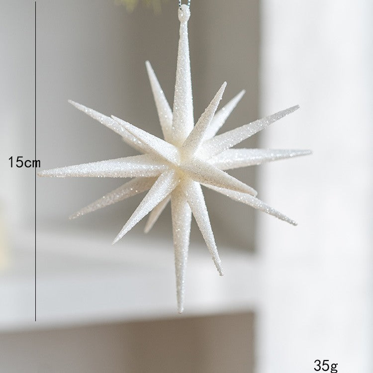 Bulk Glitter Starburst Star Christmas Ornaments Hanging Tree Ornaments Wholesale