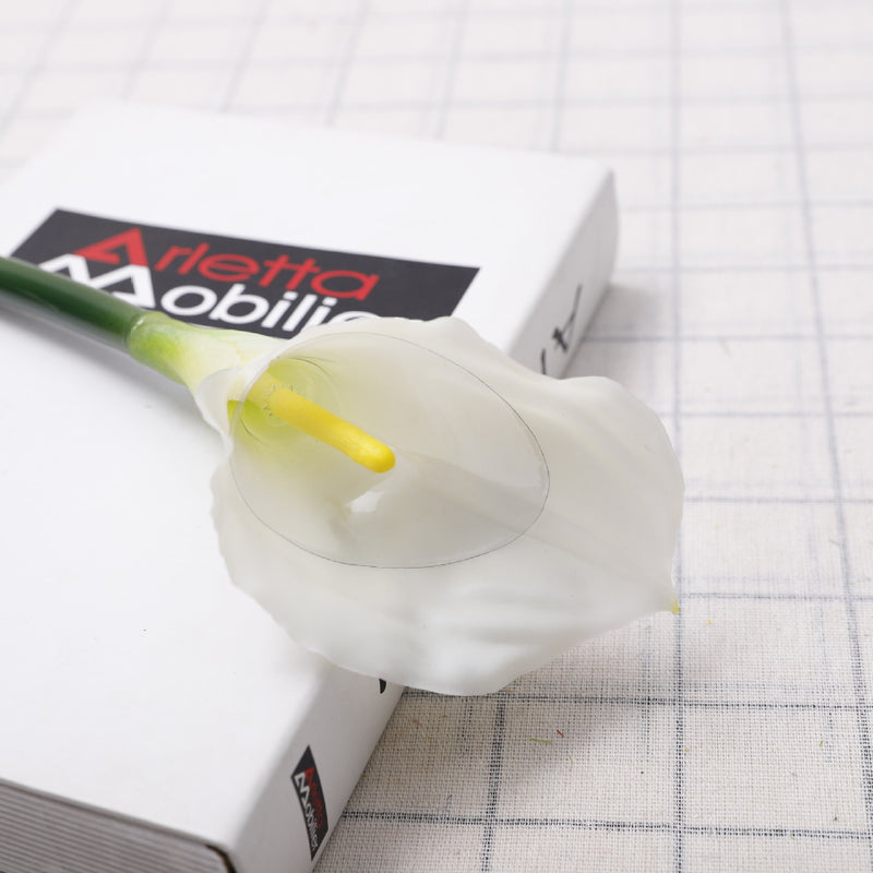 Premium 12pcs 25" Real Touch Calla Lily Bouquet  - Lifelike Floral Arrangements for Weddings & Home Decor