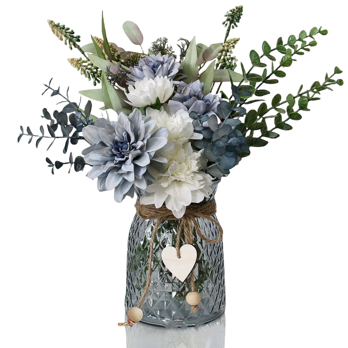 Bulk Artificial Flowers in Vase Faux Silk Flowers Arrangement in Vase Wholesale