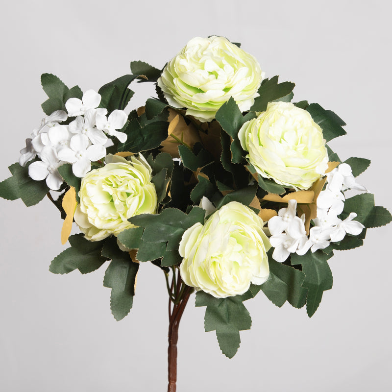 Bulk 16" Vintage Peony Bush Bouquet Mixed Hydrangea Retro Wedding Crafts Party Wholesale