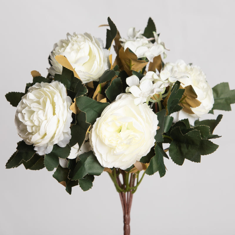 Bulk 16" Vintage Peony Bush Bouquet Mixed Hydrangea Retro Wedding Crafts Party Wholesale