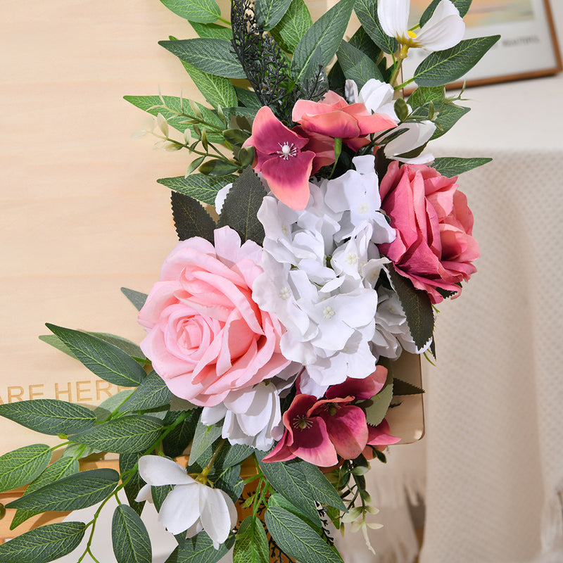 Bulk 2-Piece Set of Realistic Artificial Entryway and Welcoming Flowers Rose Hydrangea Wholesale