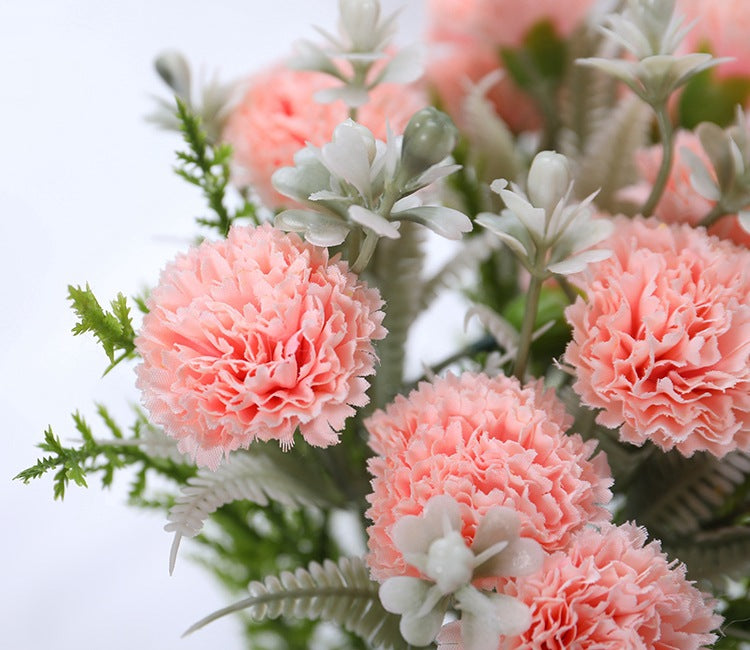 Bulk 12.6" Carnation Bouquet Silk Flowers Artificial Wholesale