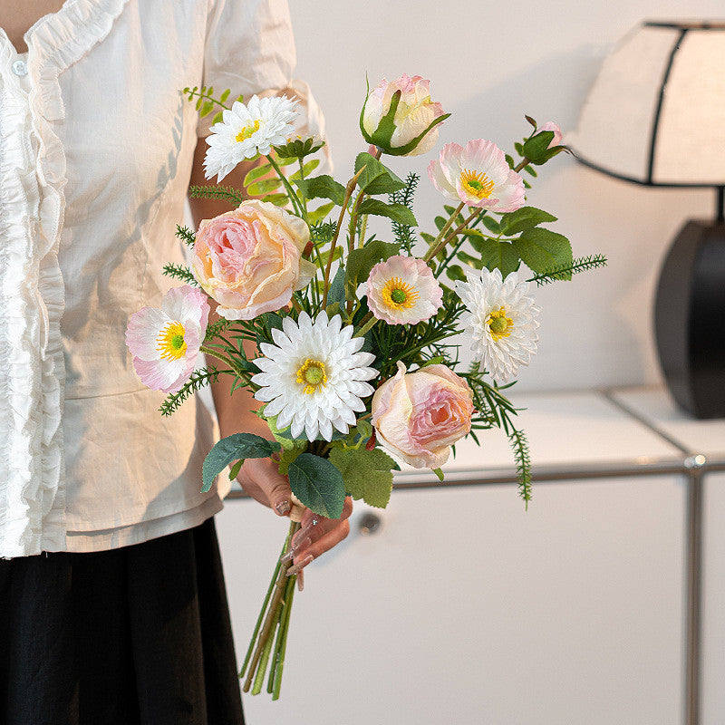 Bulk 19" Pre-Arranged Premium Silk Artificial Flower Bouquet for Wedding Decor, Home Centerpieces Wholesale