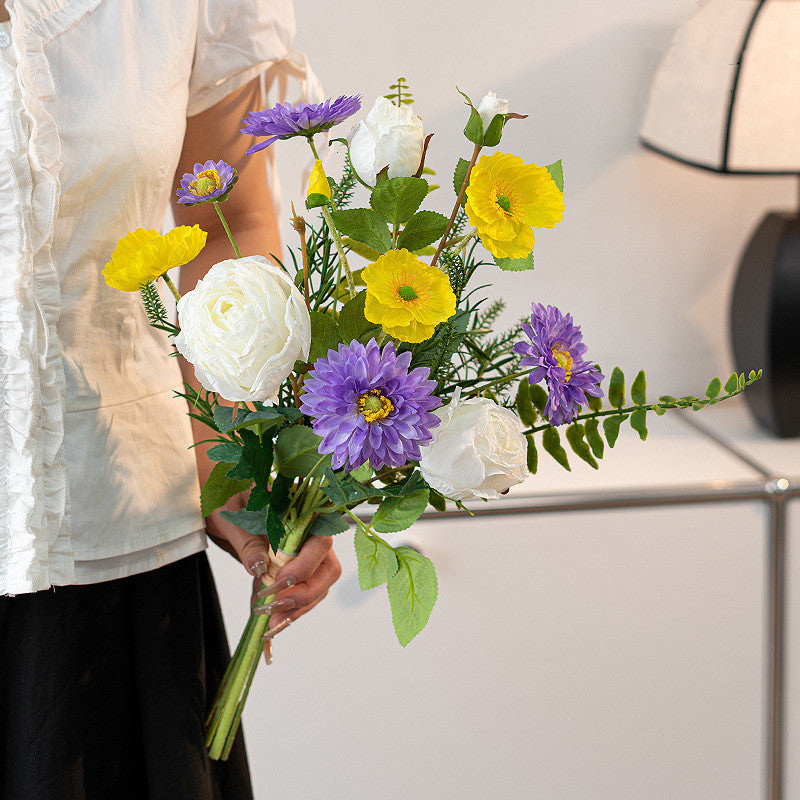 Bulk 19" Pre-Arranged Premium Silk Artificial Flower Bouquet for Wedding Decor, Home Centerpieces Wholesale