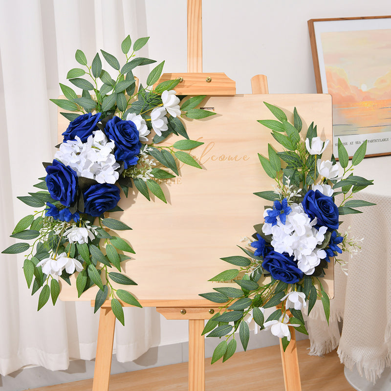 Bulk 2-Piece Set of Realistic Artificial Entryway and Welcoming Flowers Rose Hydrangea Wholesale