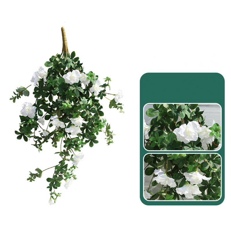 Bulk 40" Faux Hanging Azalea Bushy Flowers UV Resistant for Outdoors Wholesale