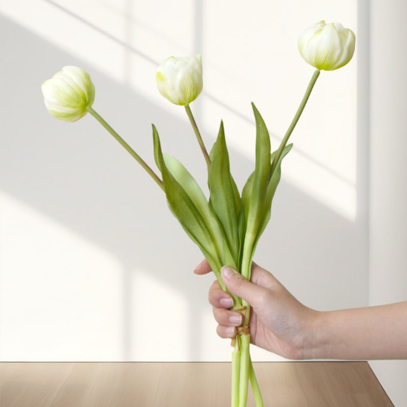 Premium Real Touch Tulips Flowers Soft Latex Tulips Bouquet Flowers
