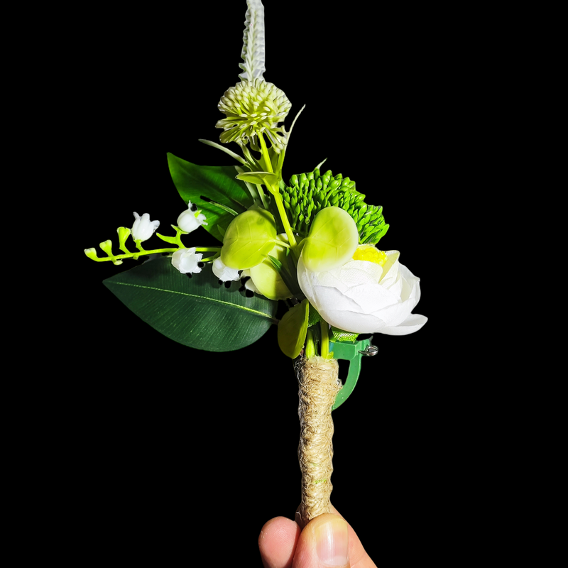 Bulk White Mini Rose Boutonnieres for Men Artificial Flower Boutonniere or Wedding Ceremony Anniversary Wholesale