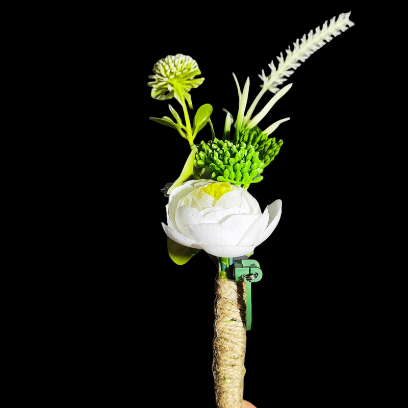 Bulk White Mini Rose Boutonnieres for Men Artificial Flower Boutonniere or Wedding Ceremony Anniversary Wholesale