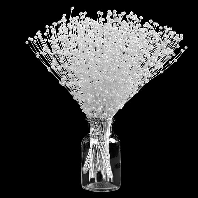 Clearance Bulk 10Pcs String Pearl Stems Wedding Pearl Bridal Bouquet Beaded Strand for Wedding Crafts Wholesale