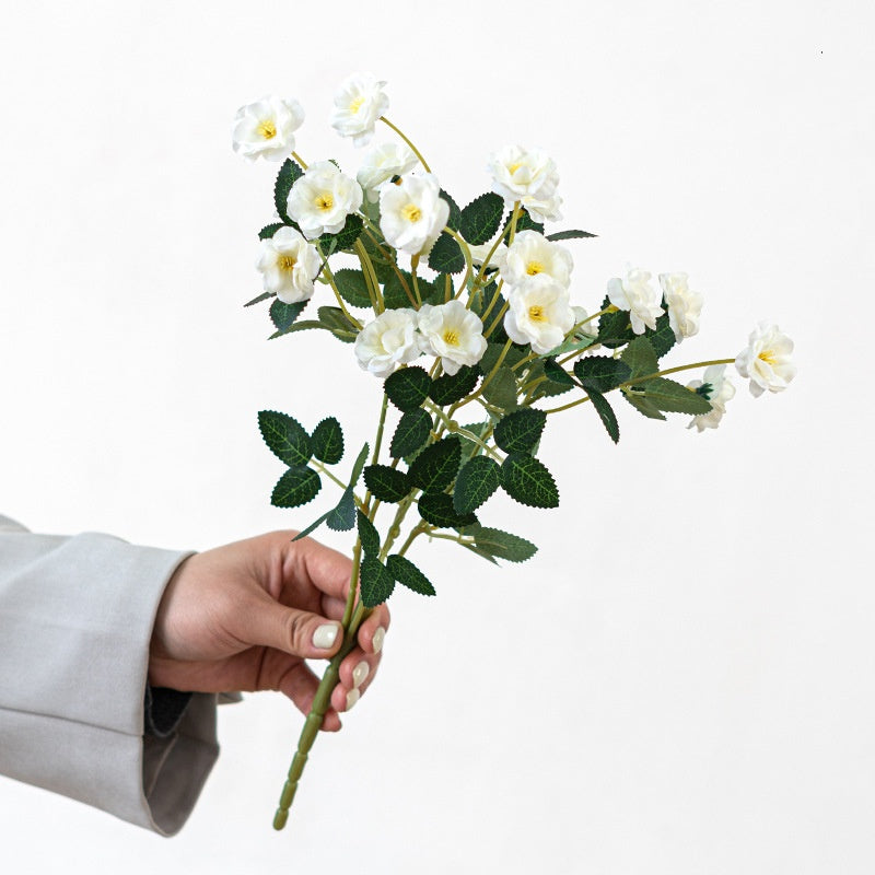 Bulk 14" Rosa Bush Plants Artificial Silk Flowers Wholesale