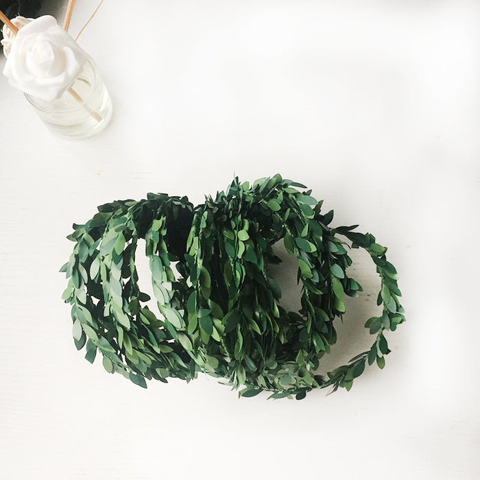 Bulk 24Ft Willow Leaves Greenery Roll Garland for Wreath DIY Xmas Decoration Wholesale