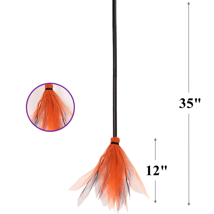 Bulk 5pcs 35" Witches Broomsticks for Halloween Wreath DIY Arrangements Wholesale