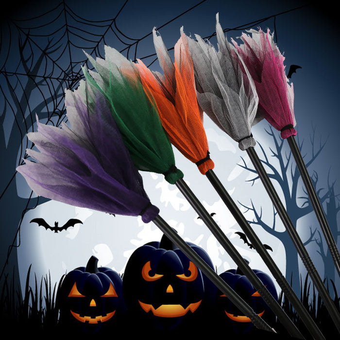 Bulk 5pcs 35" Witches Broomsticks for Halloween Wreath DIY Arrangements Wholesale