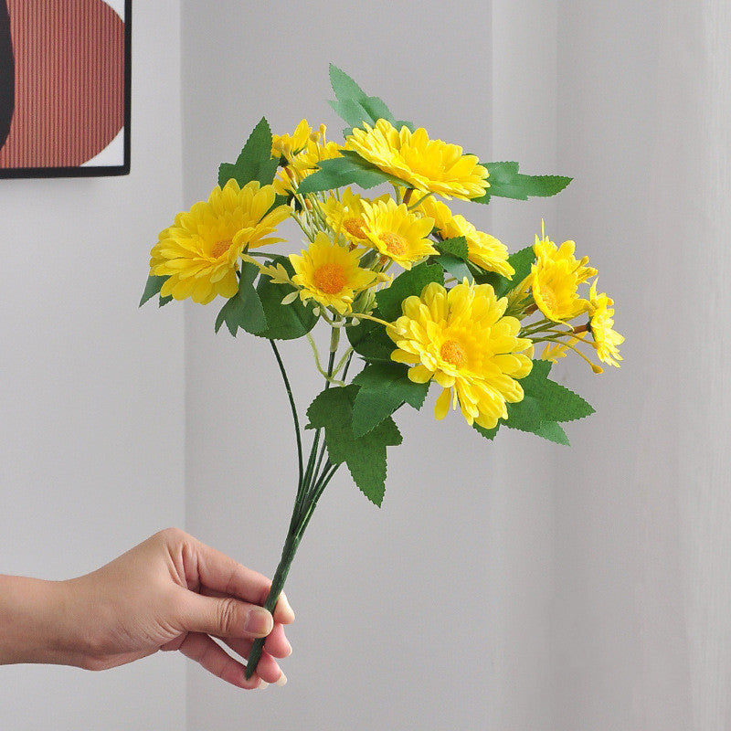 Bulk 11.8" Gerbera Bush Bouquet Faux Silk Flowers Arrangement Wholesale