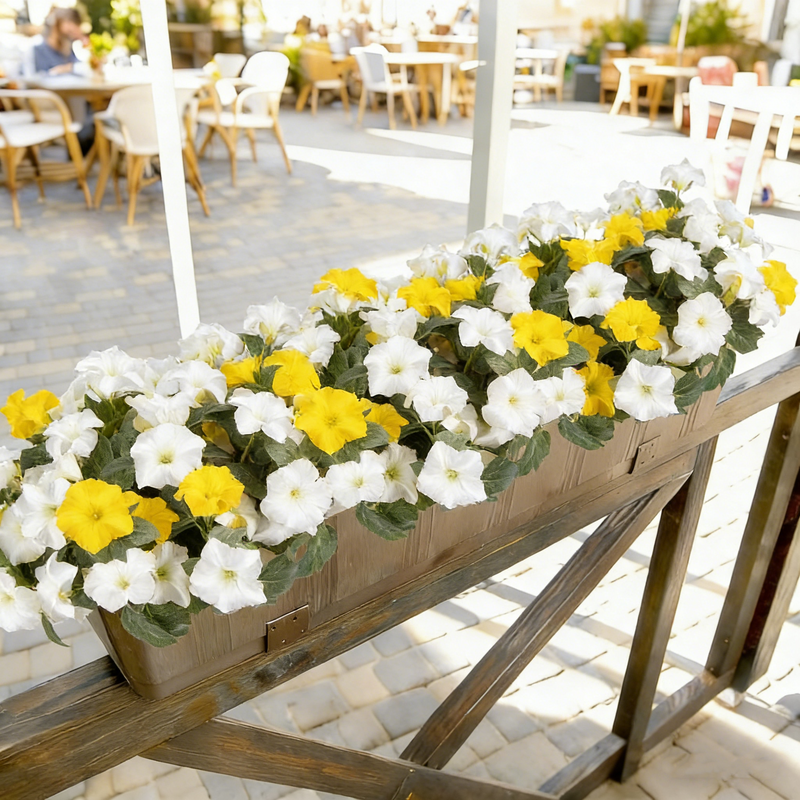 Bulk 12 Bundles Artificial Petunias Flowers for Outdoors Flowers Plants UV Resistant Look Real Silk Flowers for Outside Wholesale