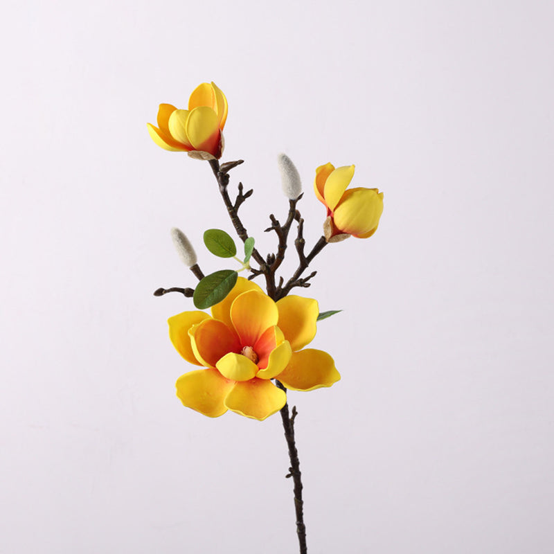 Bulk 27.5 inches Tall Magnolia Spray Stem Real Touch Flowers Artificial Wholesale
