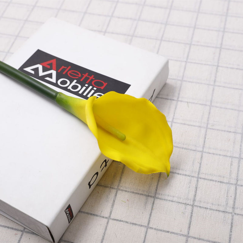 Premium 12pcs 25" Real Touch Calla Lily Bouquet  - Lifelike Floral Arrangements for Weddings & Home Decor