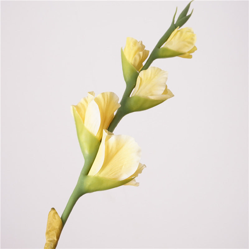 Premium 33.4" Extra Tall Real Touch Gladiolus Stems - Lifelike Silk Floral Arrangements for Weddings & Home Decor