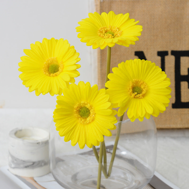 Bulk Clearance 11.8" Small Real Touch Artificial Daisy Gerbera Stems Wholesale