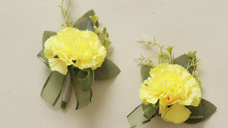 Bulk Carnation Corsage and Boutonniere Set for Wedding Party Cake Toppers Wholesale