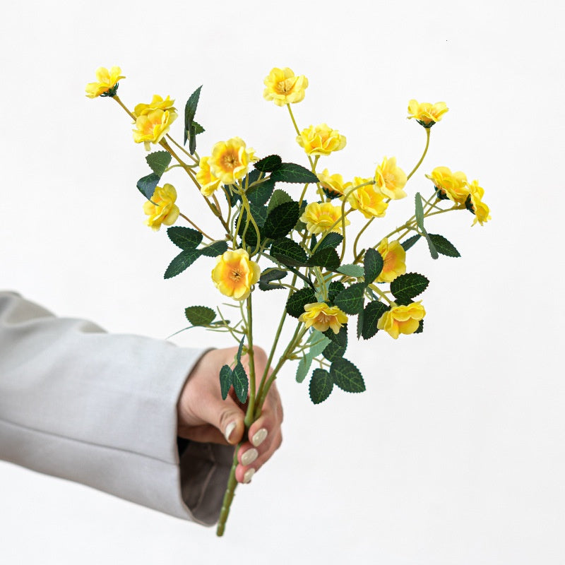 Bulk 14" Rosa Bush Plants Artificial Silk Flowers Wholesale