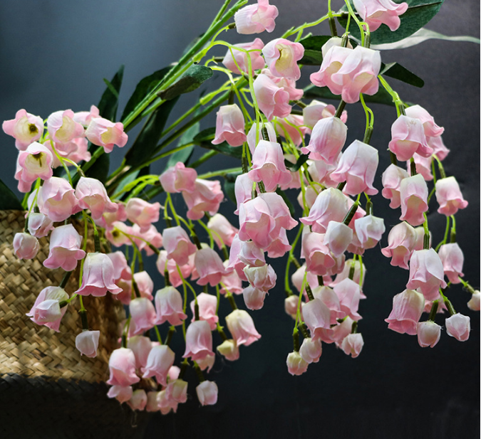 Bulk 39" Lily of The Valley Hanging Orchid Long Stem Silk Flowers Artificial Wholesale