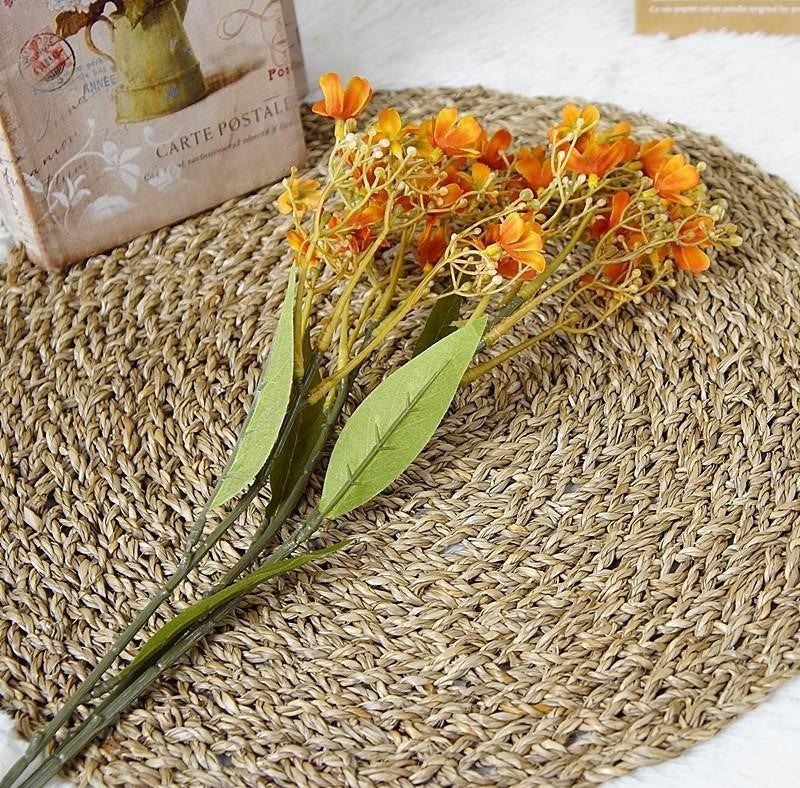 Daphné artificielle en vrac Odora rétro automne rustique cottage fleur d'automne avec tige de feuillage 27 pouces en gros 