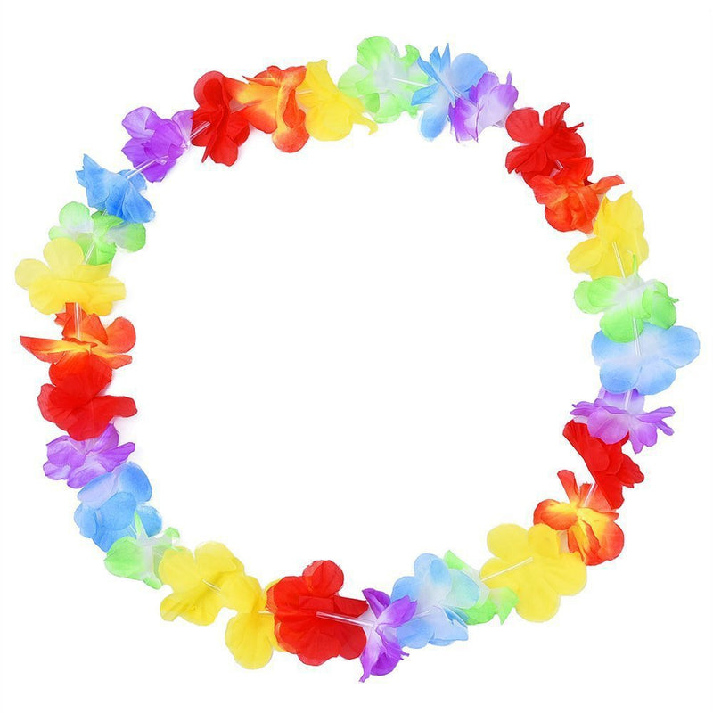 Lot de 39 colliers de fleurs hawaïennes en vrac pour Luau tropical, fleurs à thème pour fête, vente en gros