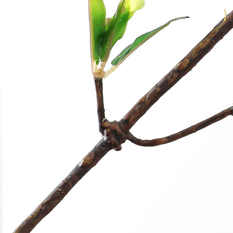 Fleurs artificielles en vrac Branches de cerisier des neiges idylliques 22 pouces Décoration de la maison Fausses fleurs Plantes vertes en gros