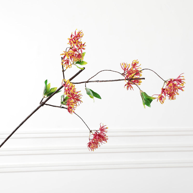 Fleurs artificielles en vrac Branches de cerisier des neiges idylliques 22 pouces Décoration de la maison Fausses fleurs Plantes vertes en gros