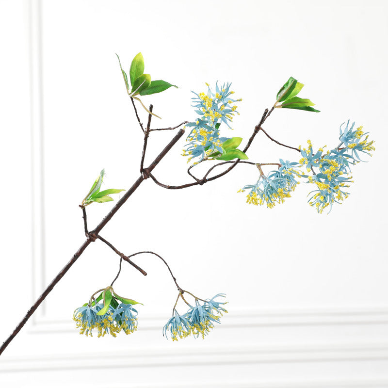 Fleurs artificielles en vrac Branches de cerisier des neiges idylliques 22 pouces Décoration de la maison Fausses fleurs Plantes vertes en gros