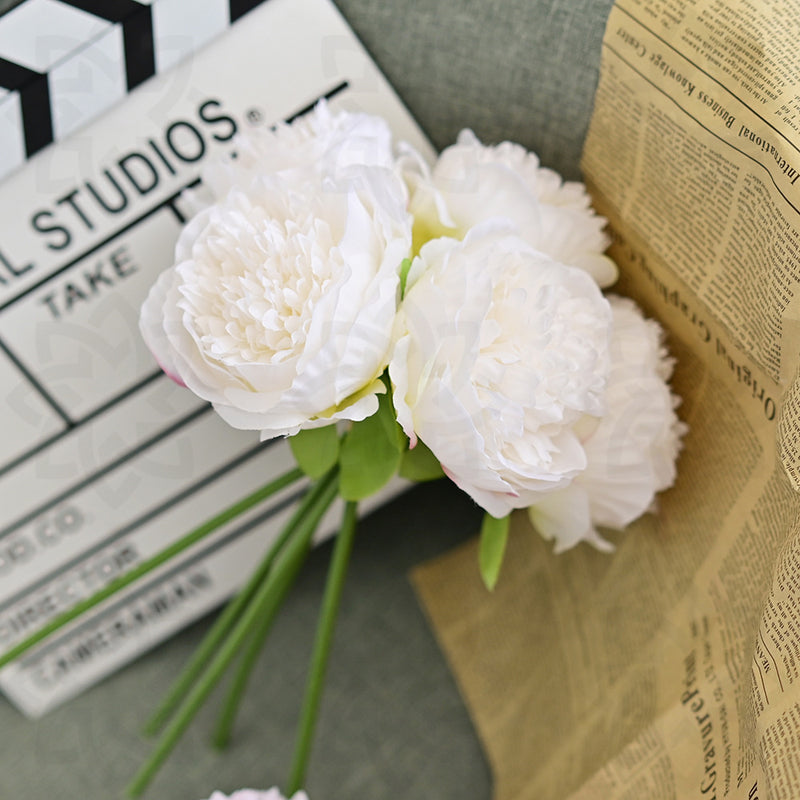 Bulk 11.8" Faux Peonies Bouquets Peony Artificial Silk Flowers Wholesale