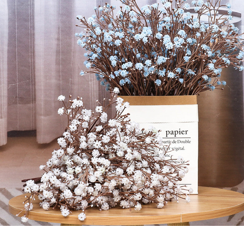 Flores artificiales de otoño a granel, arbusto de Gypsophila para aliento de bebé para exteriores, resistente a los rayos UV, venta al por mayor 