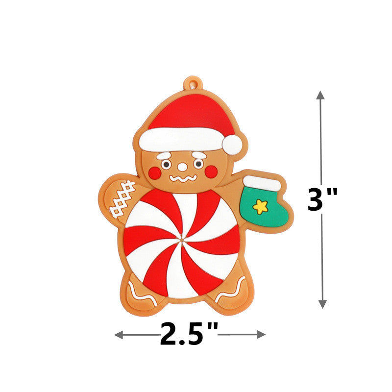 Lot de 12 décorations de Noël en pain d'épice en vrac de 3 pouces