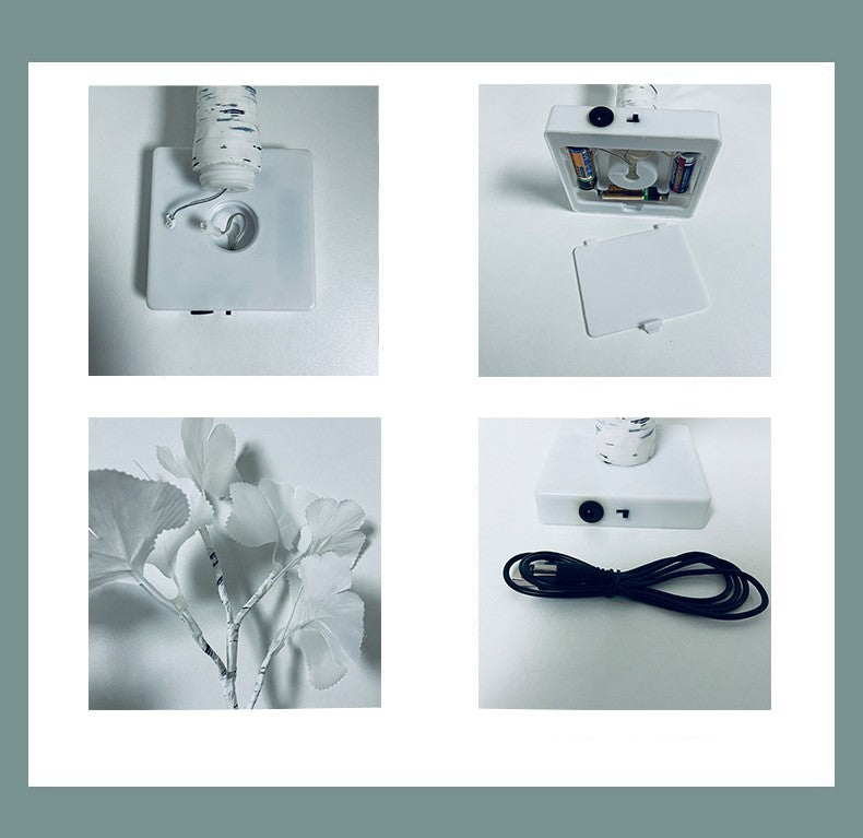 Lámpara de flor de Ginkgo a granel, luz LED de noche, mesa, árbol brillante, decoración del hogar de vacaciones, venta al por mayor 